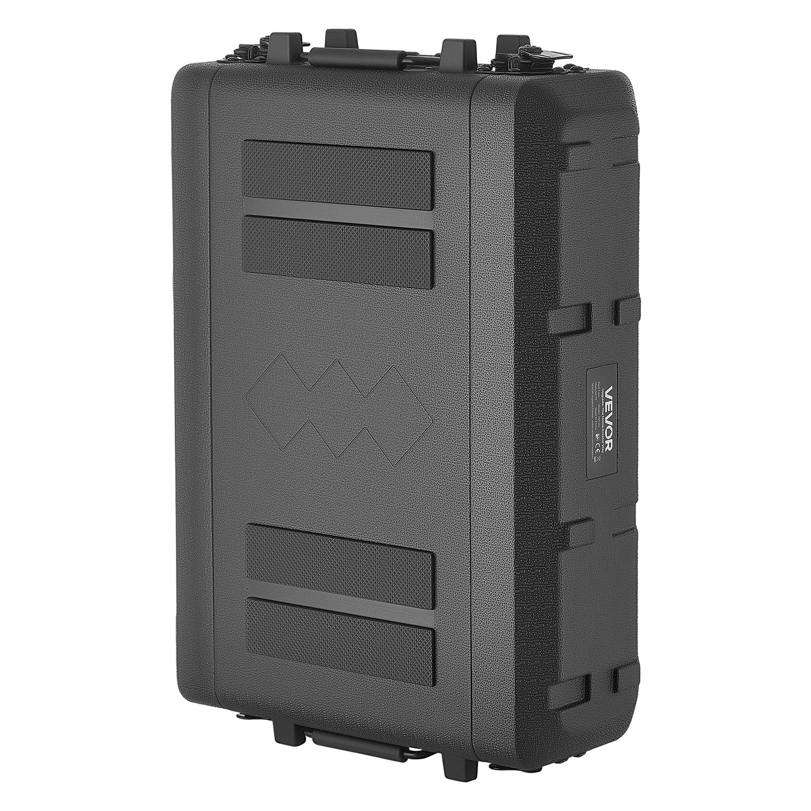 VEVOR Maleta para Rack 2U Profundidad de 260 mm, Caja de Soporte de Sonido con Compartimento para Micrófono, Carcasa para Audio, Construcción de Polietileno, Cierres Empotrados, para Amplificador