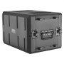 VEVOR 6U Rack Case, 260 mm Depth, Rackmount Flight Case Shallow Rack with Microphone Compartments, Polyethylene Construction, Recessed Twist Latches, Easy Installation, for Amplifier, Audio, DJ Mixer