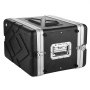 VEVOR 6U Rack Case, 310 mm Depth, Server Rack Cabinet Shallow with ABS Construction, Heavy Duty Recessed Twist Latches, Detachable Front & Back Cover, Easy Installation, for Amplifier, Audio, DJ Mixer