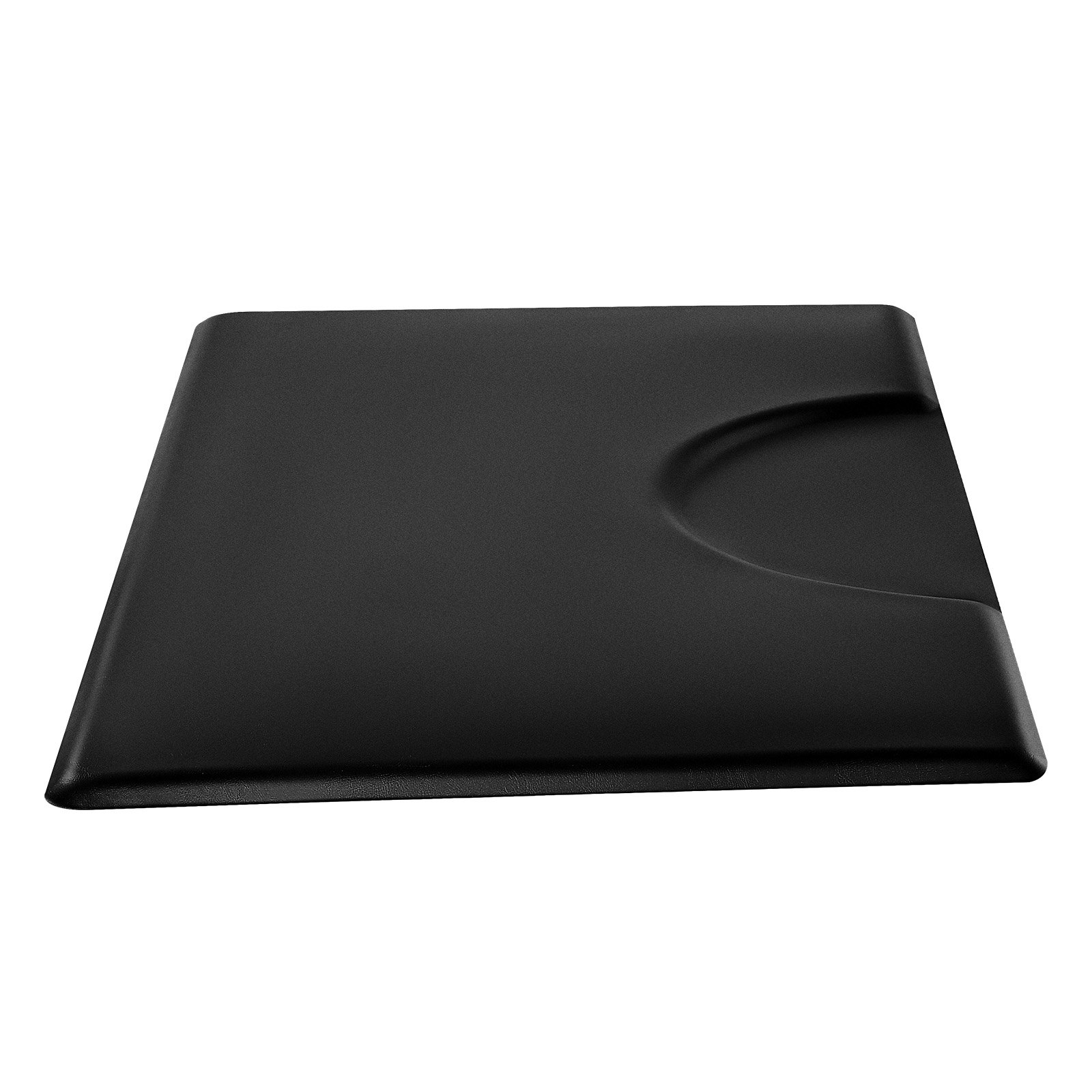 VEVOR Alfombrilla de Peluquería Rectangular, Antifatiga, Cómoda y Elegante, de PVC + PU, con Corte Redondo, Bordes Biselados Antirretroceso y Base Antideslizante, 1525 x 915 x 23 mm, Negro Mate