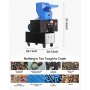 VEVOR Trituradora de Plástico, Granuladora, 2,2 kW, 100-150 kg/h, Pulverizadora y Recicladora con Ruedas, Cuchilla SDK-11 y Malla de 6 mm para PVC, ABS y PTFE, 730 x 520 x 950 mm