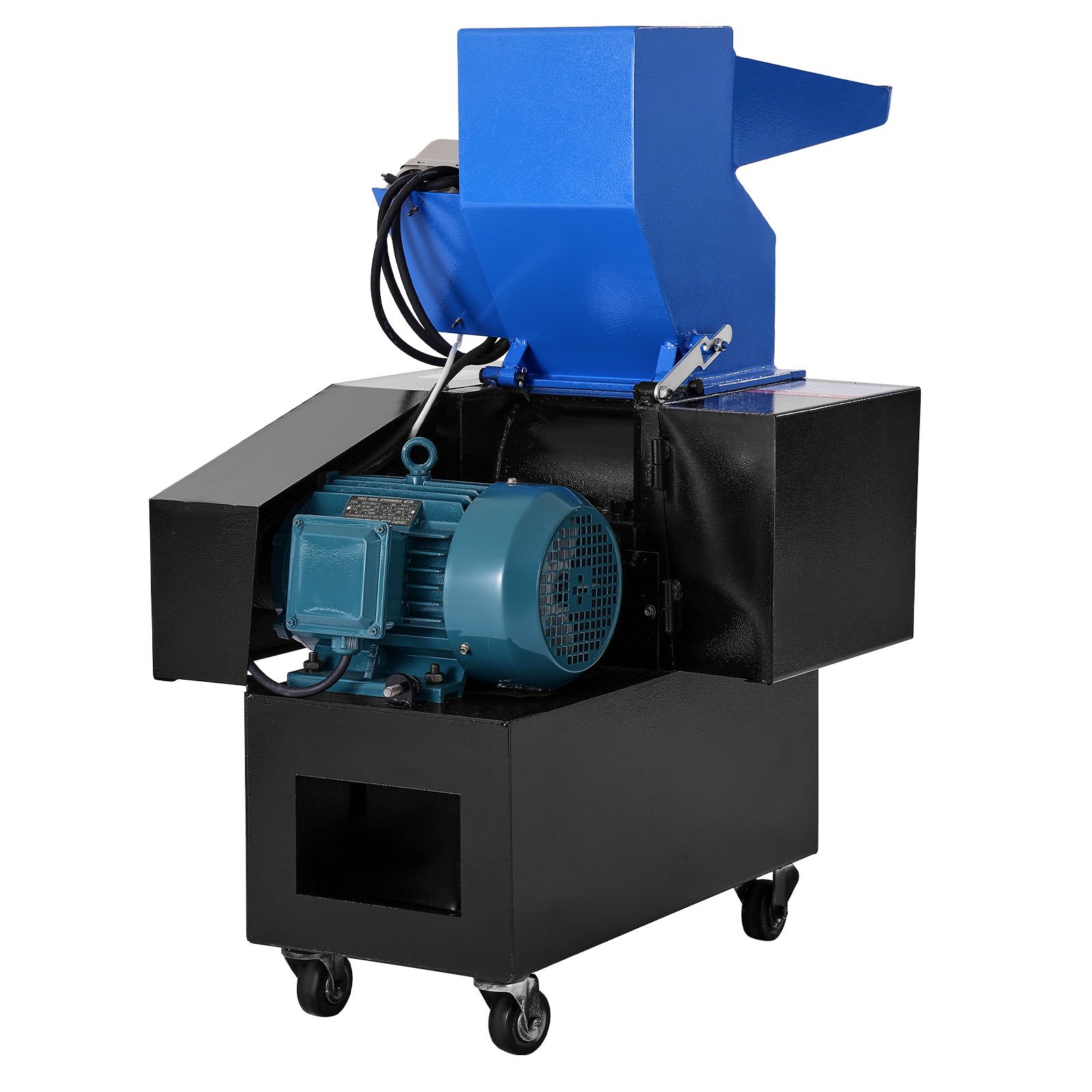 VEVOR Trituradora de Plástico, Granuladora, 2,2 kW, 100-150 kg/h, Pulverizadora y Recicladora con Ruedas, Cuchilla SDK-11 y Malla de 6 mm para PVC, ABS y PTFE, 730 x 520 x 950 mm