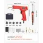 VEVOR Kit de Soldador de Plástico, Pistola de Soldadura de Plástico de 100 W Soldador de 60 W/100 W, con 1000 Piezas de Grapas Calientes y 60 Varillas para Parachoques de Automóvil, 230 x 160 x 43 mm