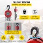 VEVOR 2 Ton Polipasto Manual de Cadena 4400lbs Elevación del Polipasto 2,5m Rojo