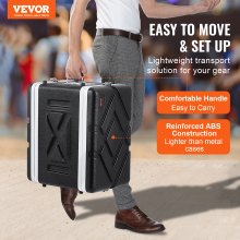 VEVOR 6U Gabinete para Servidor, Profundidad de 361,95 mm, Gabinete para Rack de Servidor con Manija de Construcción ABS, Paneles Frontal y Posterior Desmontables para Amplificadores, Mezcladores
