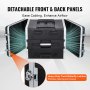 VEVOR 8U Gabinete para Servidor, Profundidad de 488,95 mm, Gabinete para Rack de Servidor con Ruedas, Asa de Construcción ABS, Paneles Frontal y Posterior Desmontables para Amplificadores, Mezcladores