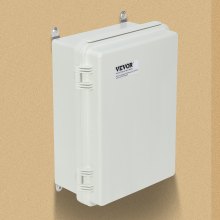 VEVOR Caja de conexiones eléctricas cubierta con bisagras para caja eléctrica de plástico ABS 430x330x180 mm pestillo de acero inoxidable impermeable IP67 a prueba de polvo para proyectos eléctricos