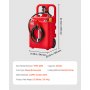 VEVOR Tanque de Combustible Portátil 121 L con Bomba de Transferencia de Combustible Eléctrica de 10 GPM, Manguera de 3,96 m, Boquilla Autosellante, Contenedor de Combustible para Diésel, Rojo