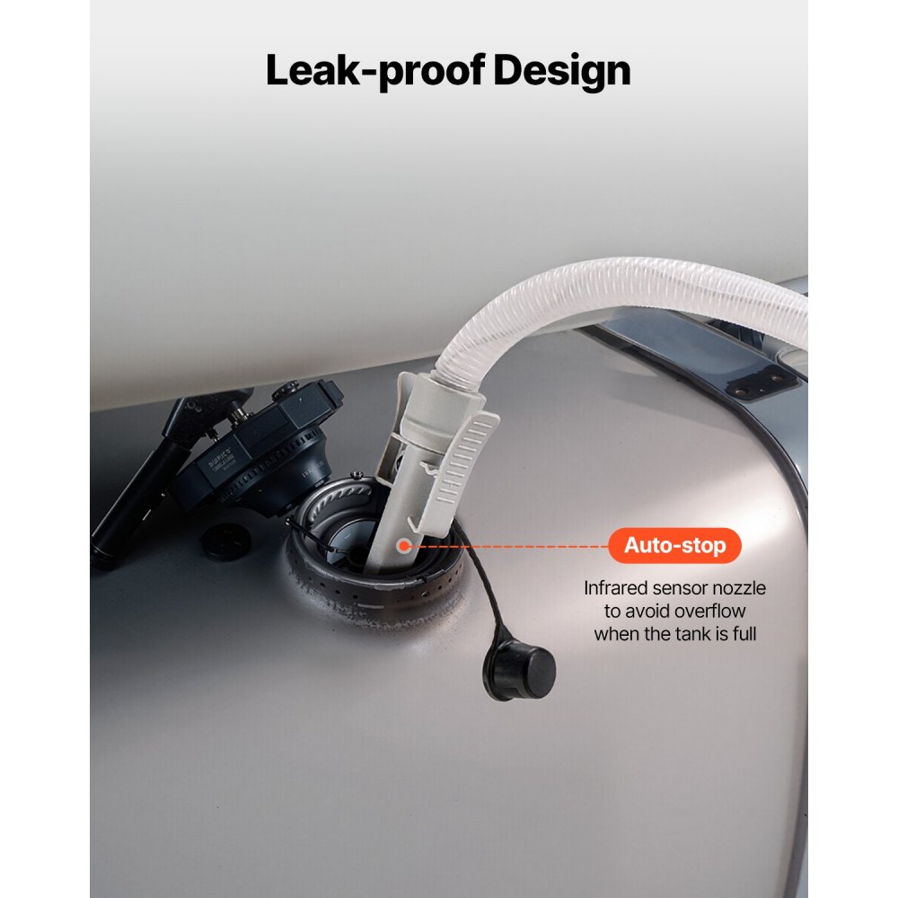 VEVOR Fuel Trolley, 60 L, Fuel Canister with 12 V DC Fuel Transfer Pump, 1.2 m Delivery Hose & Auto-Stop Sensor Nozzle, Tank Adapter, Suitable for Diesel & Petrol, Red