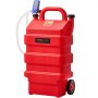 VEVOR Tanque de Combustible de 60,56 L con Bomba de Transferencia de Combustible Eléctrica de 2,5 GPM, Manguera de 1,2 m, Boquilla con Sensor de Parada Automática, para Gasolina y Diésel, Rojo