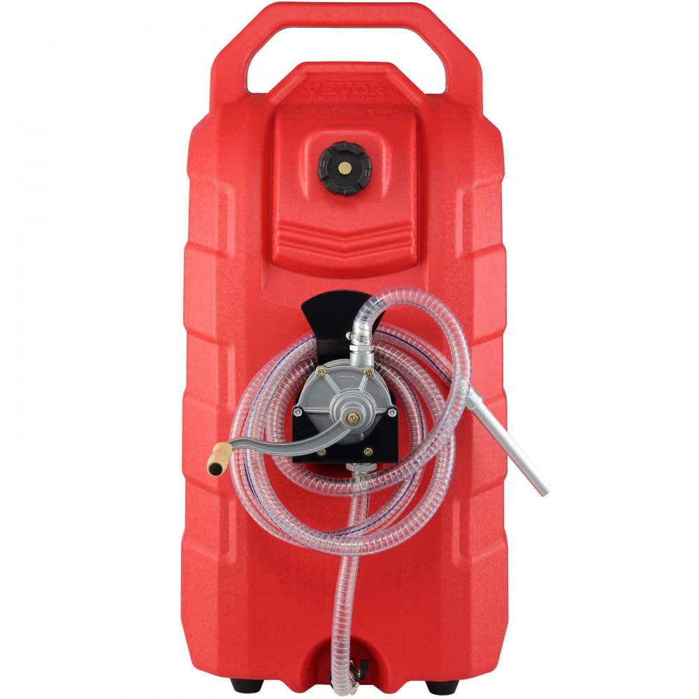 VEVOR Tanque de Combustible Portátil con Ruedas 60 L Bidón de Gasolina 7,8 L/min con Bomba Manual, Transferencia de Combustible para Gasolina, Diesel, Aceite, Máquina, Cortacésped, Coche, Tractor