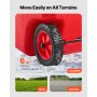 VEVOR Tanque de Combustible Portátil con Modos de Bomba Manual y por Gravedad, Manguera de Suministro de 10 pies, Contenedor de Tanque de Combustible con Ruedas para Lanchas para Gasolina y Diésel