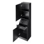 VEVOR Estación de Salón de Belleza, Gabinete de Almacenamiento de Salón, Juego de Estación de Estilista, con 3 Soportes para Secadores de Pelo, Gabinetes y un Cajón, para Salón, Spa, Peluquería