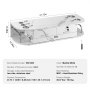 VEVOR Estación Blanca de Salón de Montaje en Pared Mesa de Peluquería con 5 Soportes para Secador de Pelo, 2 Cajones, Uno con Cerradura, Equipo de Salón de Belleza para SPA, Barbería, Hogar y Baño