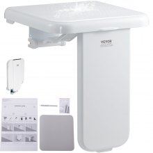 VEVOR Asiento de Ducha Plegable de ABS 398 x 388 x 455 mm Montado en la Pared