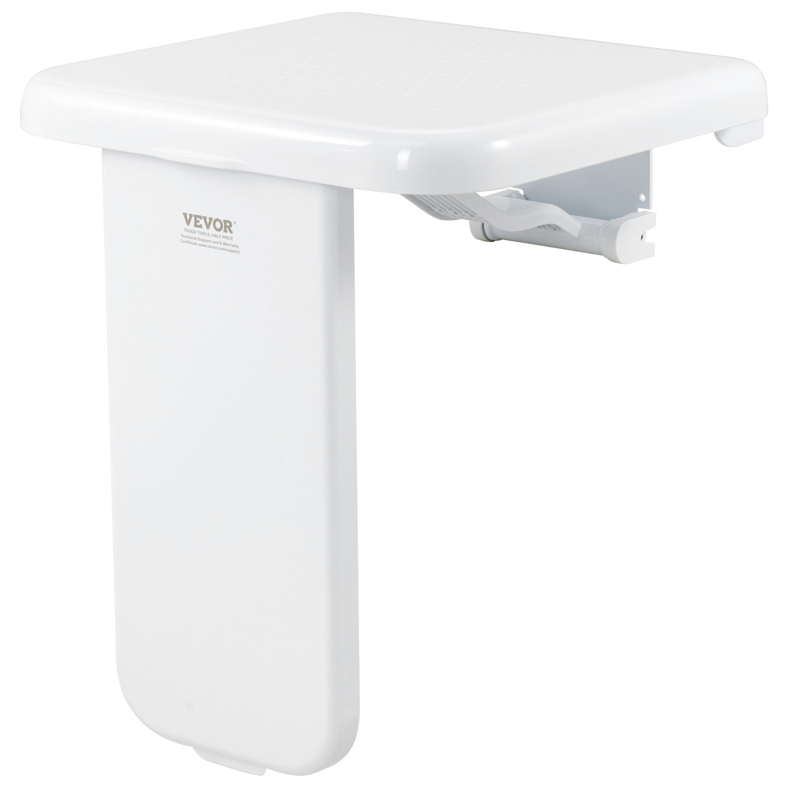 VEVOR Asiento de Ducha Plegable de ABS, 398 x 388 x 455 mm, Banco de Ducha Plegable Montado en la Pared Capacidad de Carga de 200 kg, para Personas Mayores, Mujeres Embarazadas, Niños y Adultos