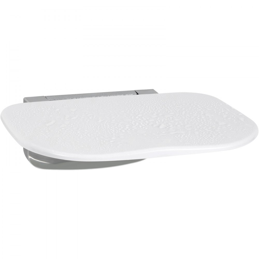 VEVOR Asiento de ducha plegable de urea-formaldehído, 13.6'' x 12.8'' desplegado, banco de ducha plegable montado en la pared con capacidad de carga de 450 libras, silla de ducha plegable que ahorra espacio para personas mayores, niños y adultos