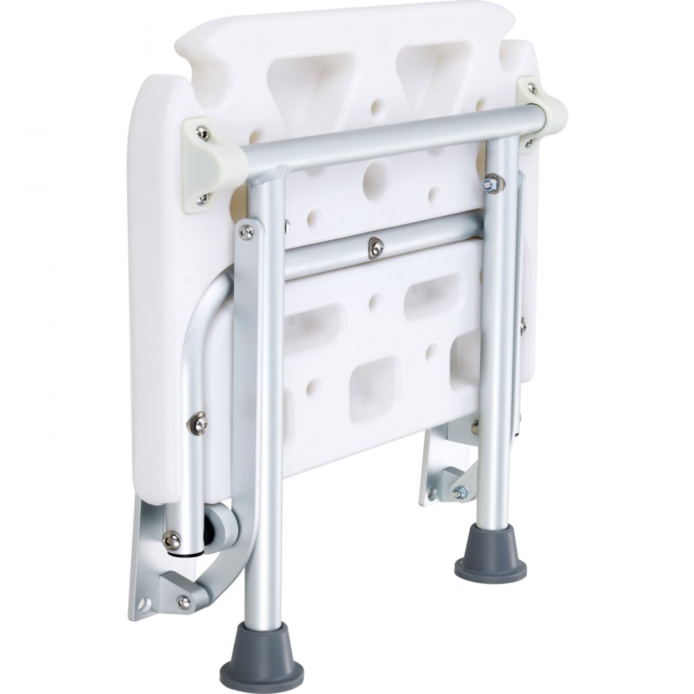 VEVOR Asiento de Ducha Plegable de PE, 400 x 375 x 425 mm, Banco de Ducha Plegable Montado en la Pared con Capacidad de Carga de 226,8 kg, para Personas Mayores, Mujeres Embarazadas, Niños y Adultos