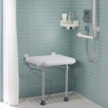 VEVOR Asiento de Ducha Plegable de PE 400 x 375 x 425 mm Montado en la Pared