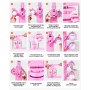 VEVOR Máquina para Hacer Insignias de 25/32/58 mm Prensa para Insignias con 300 Kits de Consumibles y Libro Magic Panda Máquina para Hacer Insignias de Alta Resistencia para Hacer Insignias, Rosa