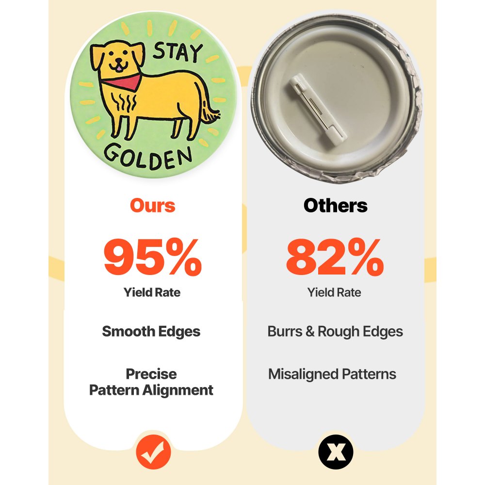 VEVOR Máquina para Hacer Insignias 58 mm y 75 mm, Máquina para Fabricar Chapas 200 Juegos de Botones, Mango Ergonómico Reforzado, para Crear Insignias, Pines Personalizados, Llaveros, Chapas, Verde