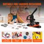 VEVOR Máquina para Hacer Botones de 58 mm Prensa para Insignias con 100 kits de Consumibles Libro Mágico y Cortador de Círculos Fabricante de Insignias de Plástico Resistente para Hacer Insignias