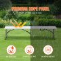 Banco de picnic plegable VEVOR con panel de HDPE impermeable, resistente a las manchas y al desgaste en un jardín.