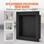 VEVOR Nicho Empotrable para Baño 40,64 x 40,64 x 10 cm Nicho de Ducha Montado en Pared Estante de Plástico XPS Simple Protección Sellada Moderna para Baño, Ducha, Almacenamiento de Jabón, Negro
