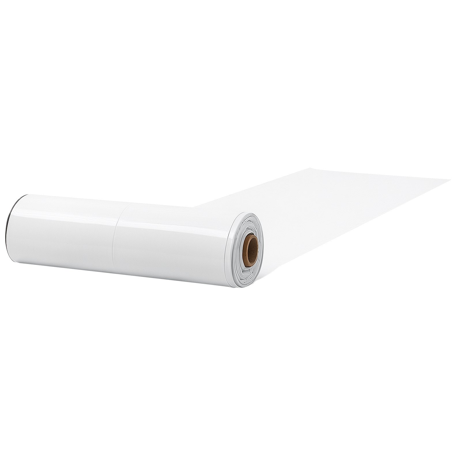 VEVOR Lámina de Plástico de Polietileno 3,05 x 30,48 m Grosor de 0,3 mm, Rollo de Malla Antihierbas para Jardín, Barrera de Vapor, Cubierta de Invernadero, Protección para Construcción, Blanco y Negro
