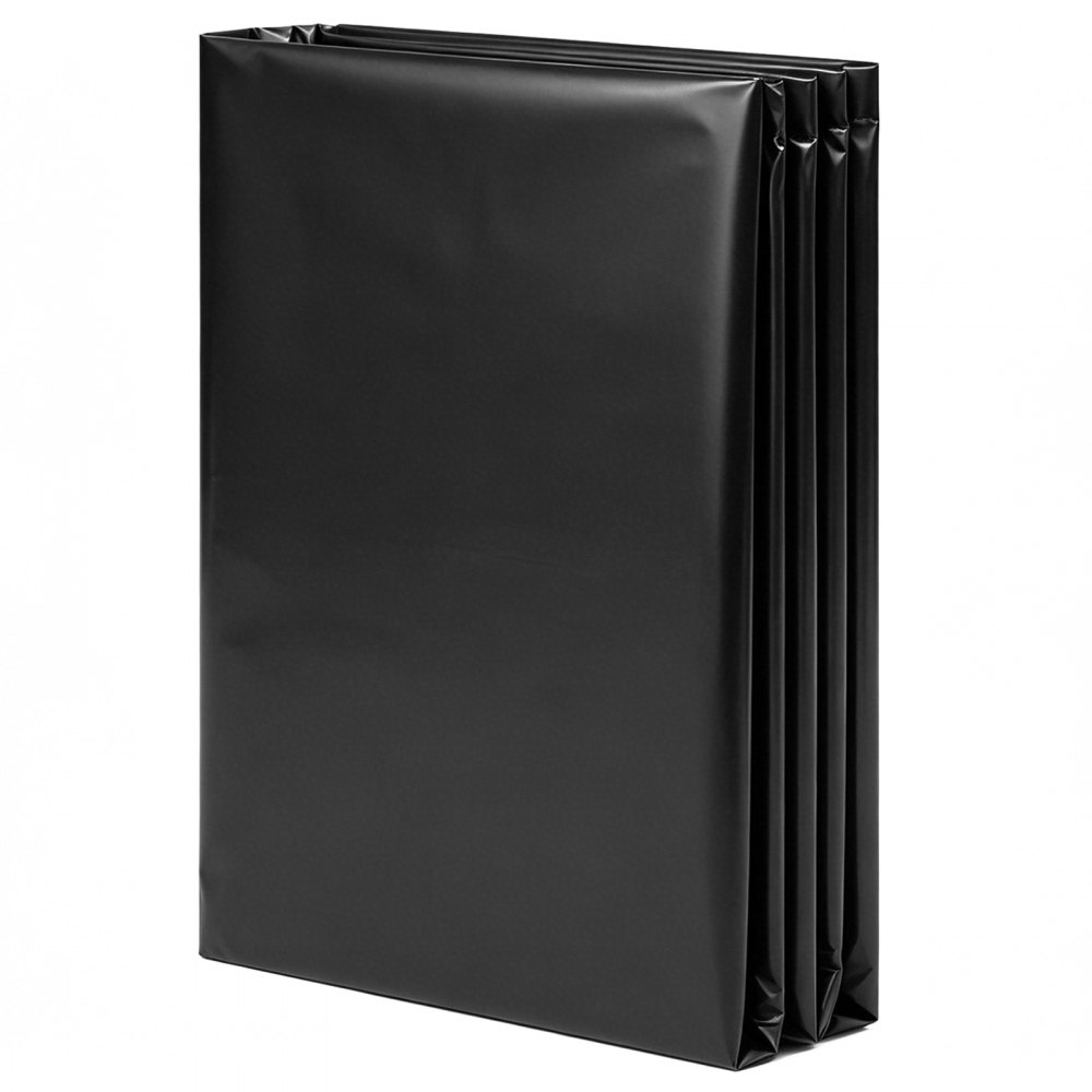 VEVOR Lámina de Plástico de Polietileno 3,05 x 7,62 m Espesor de 0,15 mm, Malla Antihierbas para Jardín Huerto, Cubierta de Invernadero, Aislamiento de Jardinería, Protección para Construcción, Negro