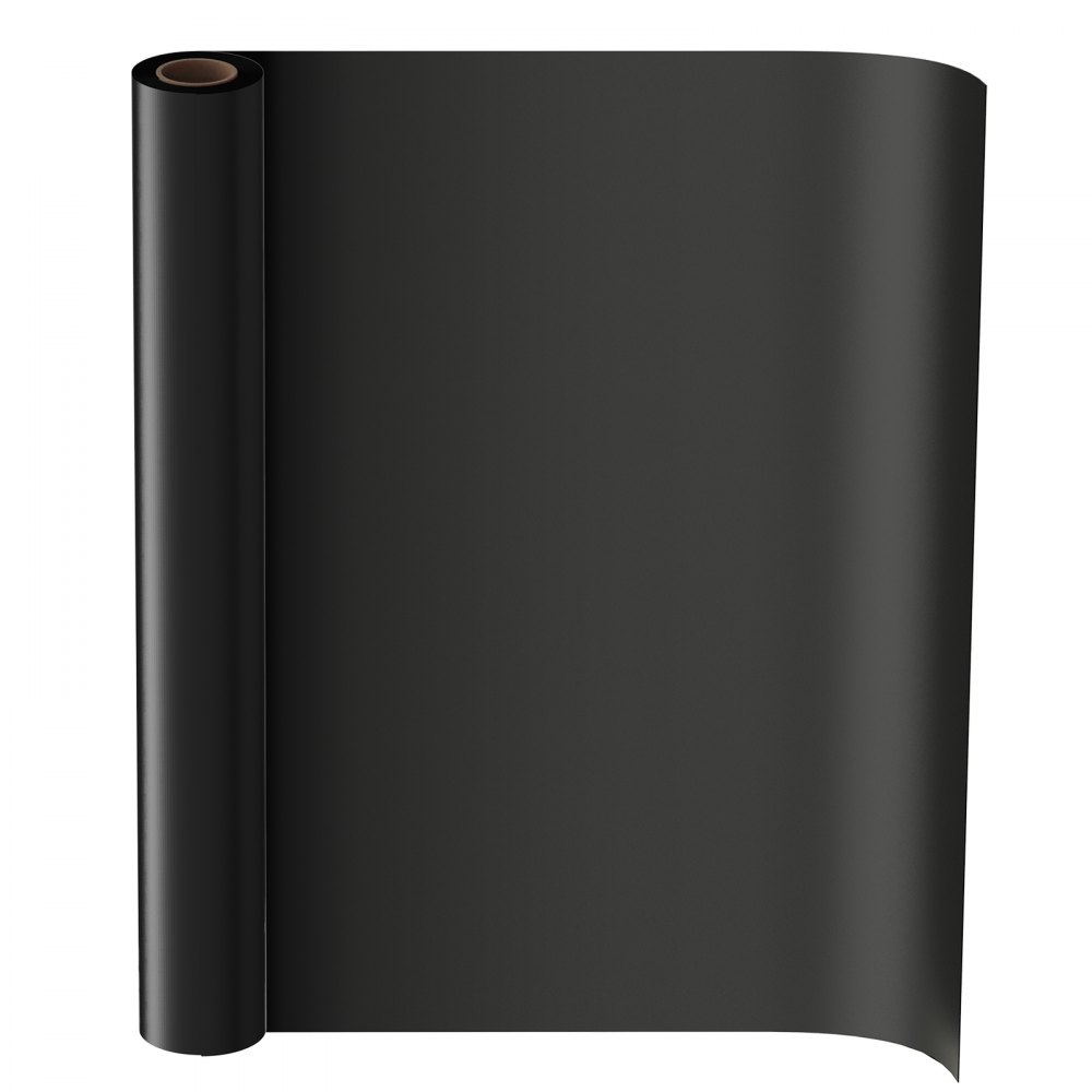 VEVOR Rollo de Láminas de Plástico de Polietileno 1,83 x 30,48 m Negro, Membrana Hortícola para Invernadero, Espesor de 0,1 mm, Barrera de Vapor, Malla Antihierbas Huerto, Aislamiento de Jardinería