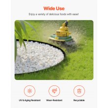 VEVOR Borde de Jardín, 30 m x 4 cm, Borde de Césped de Plástico con 120 Clavos de Tierra, Borde Paisajístico de Valla Resistente al Sol para Parterres, Pavimento de Jardín y Caminos de Grava, Negro