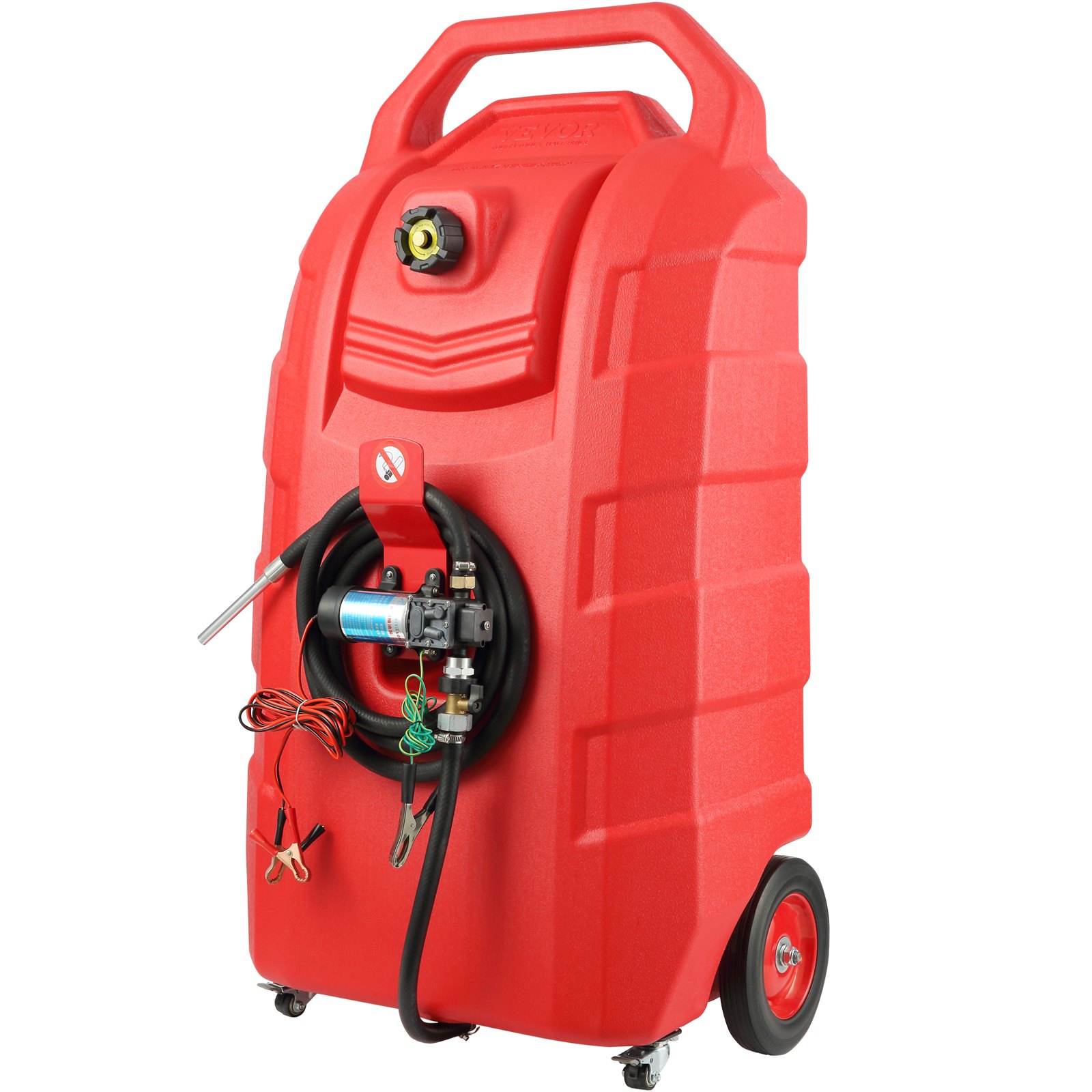 VEVOR Fuel Caddy Tanque diésel portátil de 32 galones con ruedas Bomba automática de 12 V CC