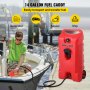 VEVOR Depósito de Combustible Portátil 14 Galones Bidon Plástico Carburante 84 x 37,5 x 31 cm Bidón de Combustible Portátil Repuestos De Latas Del Tanque De Combustible Material de Polietileno