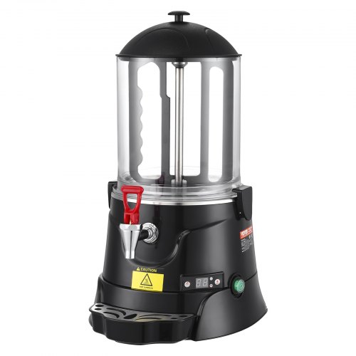 Dispensador de chocolate caliente VEVOR, máquina de chocolate caliente de 10 L con rango de temperatura ajustable de 30 ℃ a 90 ℃, máquina para hacer chocolate caliente con tanque ABS de alta calidad con dispensador, para bebidas calientes