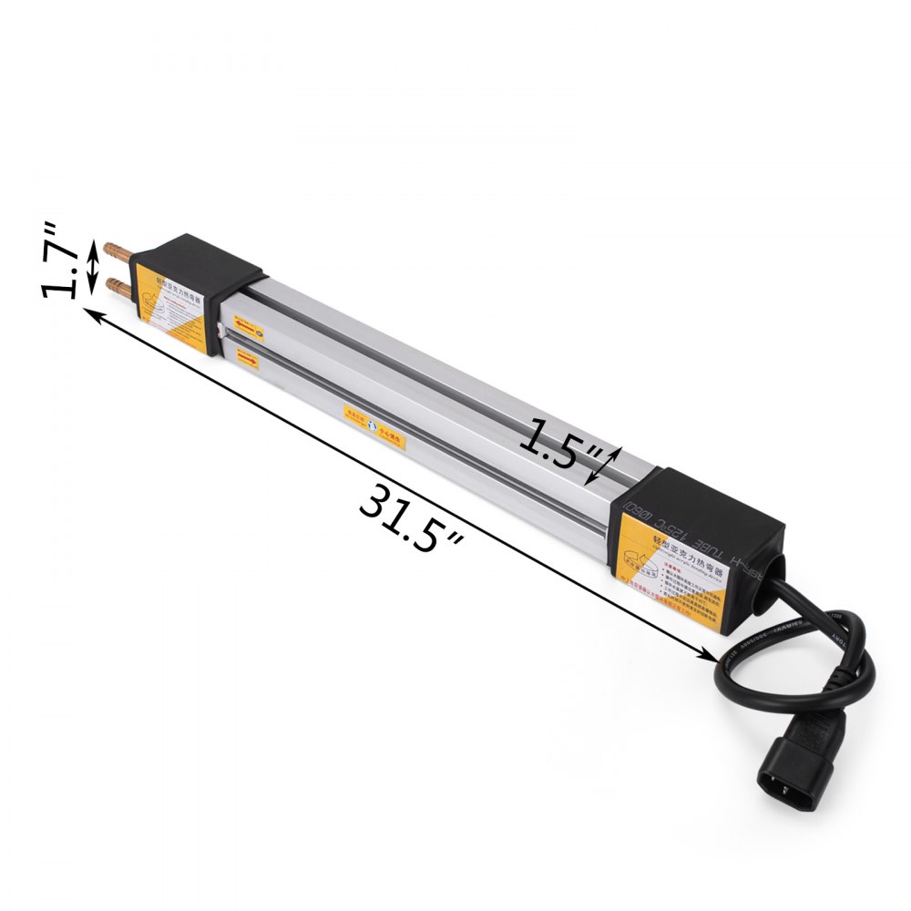 Dobladora para 3D Plástico Acrílico PVC 24" 600mm Calentador de flexión manual