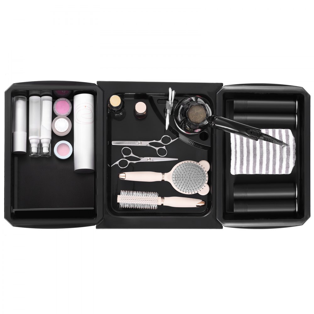 VEVOR Carro de Salón 5 Cajones Extraíbles Carro de Salón de Belleza con Cerradura con Soporte para Herramientas Carro Rodante de Peluquería de Plástico con Ruedas de Bloqueo para Peluquería SPA