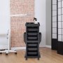 VEVOR Carro de Salón 6 Cajones Extraíbles Carro de Salón de Belleza con Cerradura con Soporte para Herramientas Carro Rodante de Peluquería de Plástico con Ruedas de Bloqueo para Peluquería SPA