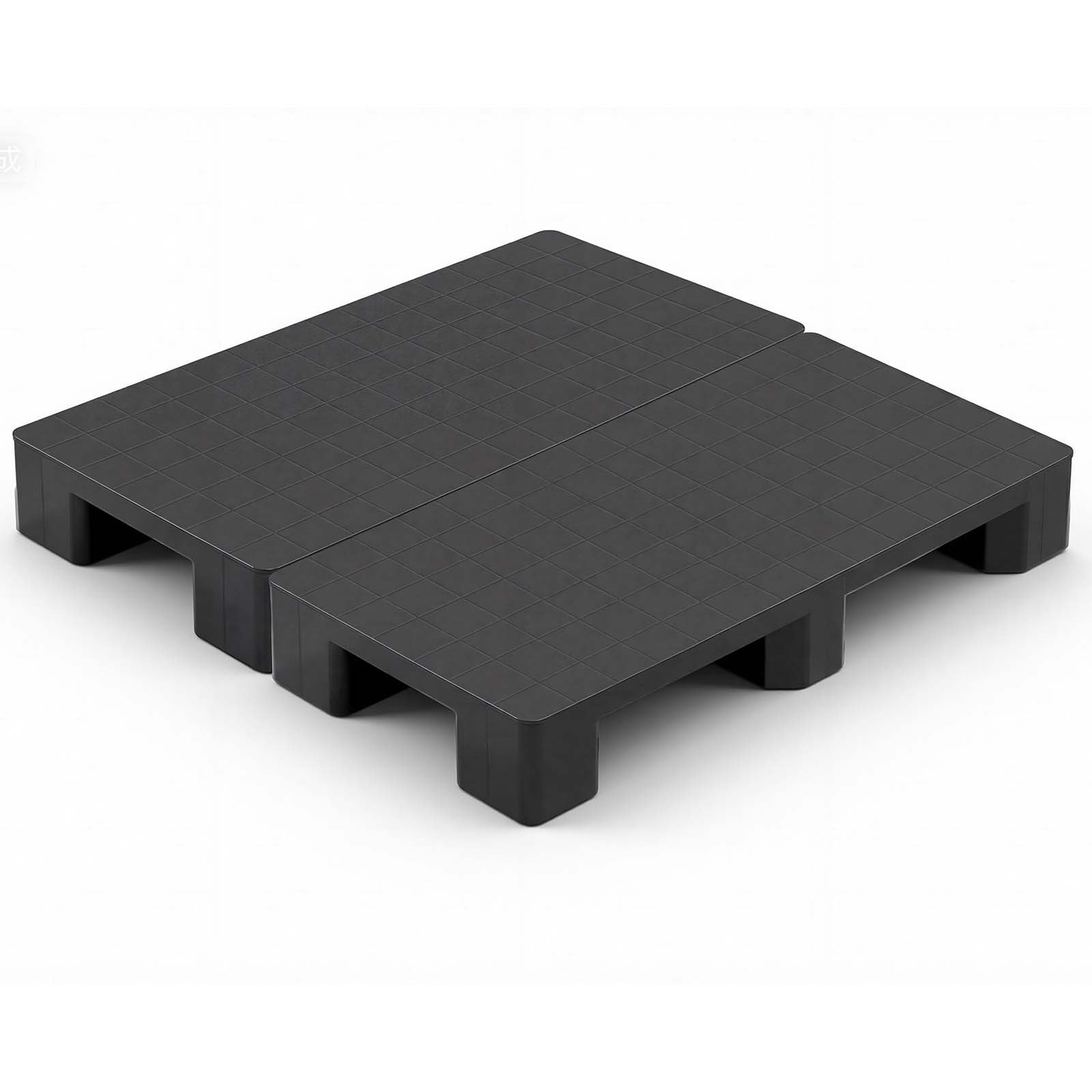 VEVOR Palet de Plástico, Capacidad de 1000 kg, Plataforma de Almacenamiento HDPE con Superficie Antideslizante para Logística Almacén Supermercado Interior y Exterior, 1000 x 500 x 136 mm, 2 Unidades