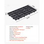 VEVOR Palet de Plástico, Capacidad de 1000 kg/m², Palet de Almacenamiento Apilable con Superficie Antideslizante, Rejilla Ventilada, para Logística Almacén Uso Doméstico, 600 x 300 x 30 mm, 6 Unidades