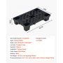 VEVOR Palet de Plástico, Capacidad de 1000 kg/m², Palet de Almacenamiento Apilable con Rejilla Ventilada, Superficie Antideslizante para Almacén Logística Uso Doméstico, 500 x 305 x 100 mm, 6 Unidades