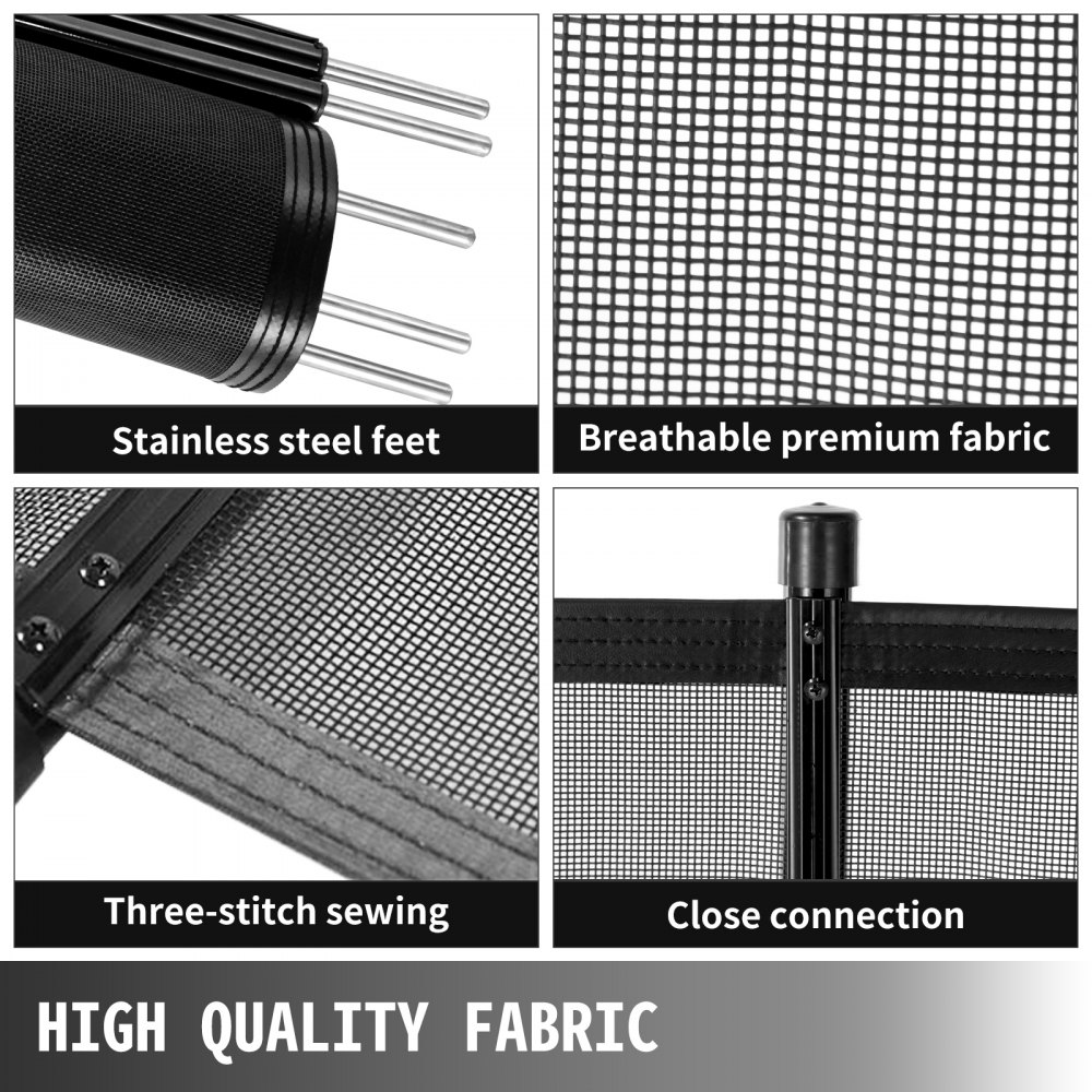 Cercas Plásticas De Piscina Enterradas, Valla Para Piscinas 4x48 Pies Negro