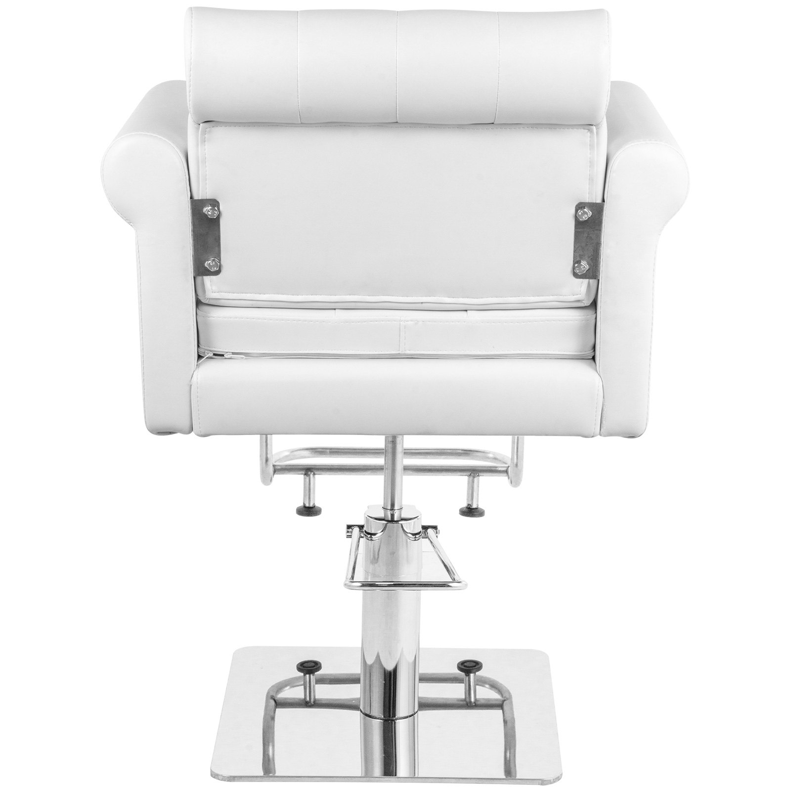 VEVOR Sillas de Peluquería Sillón Barbero para Salón 65 x 50 x 91-105 cm, Blanco