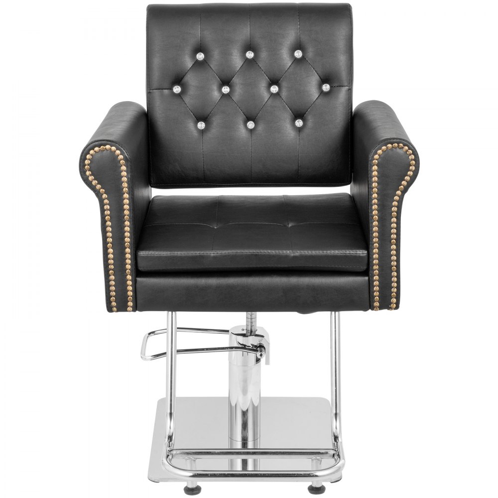 Vevor Sillas De Peluquería Sillón Barbero Para Salón, 65 X 50 X 91-105 Cm, Negro