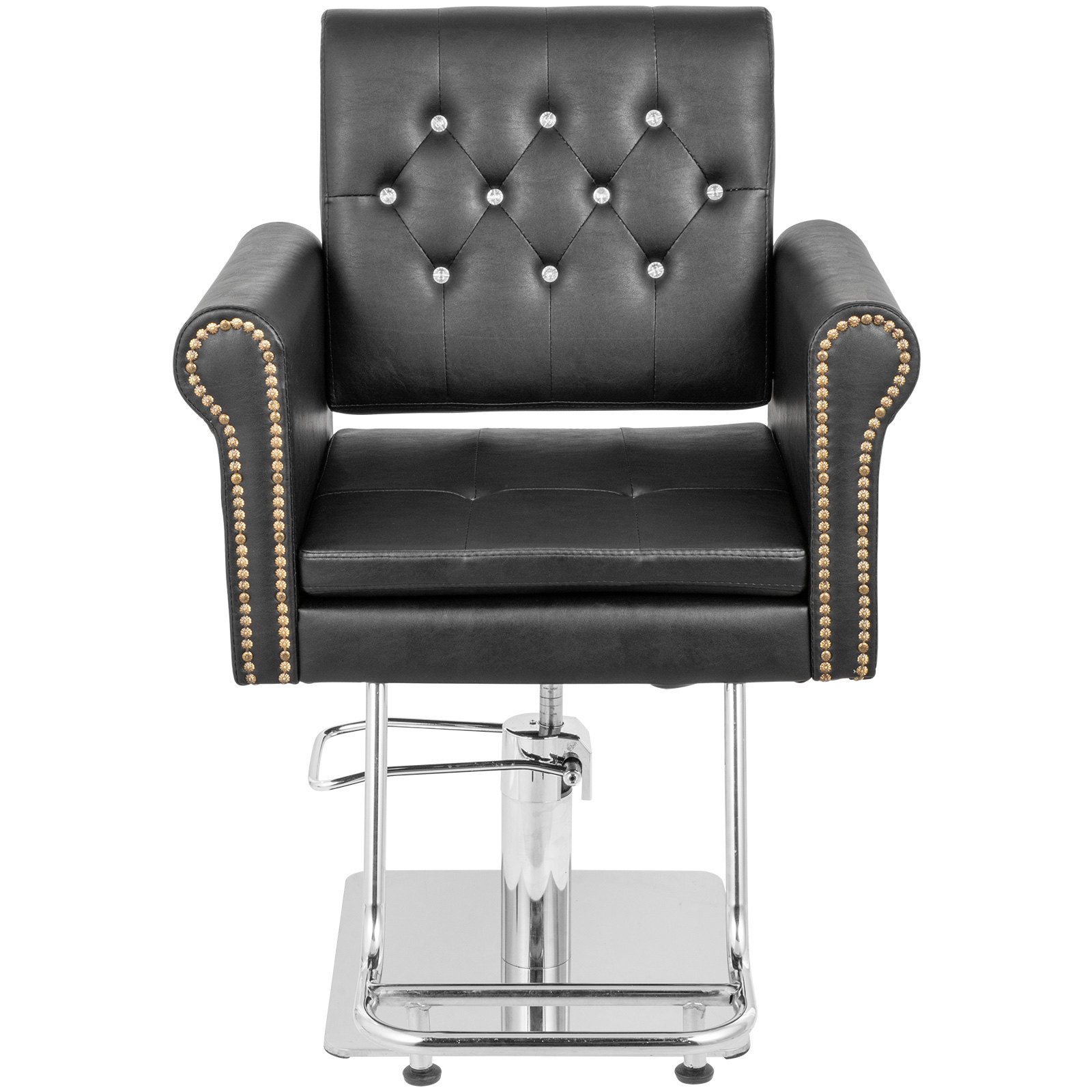 Vevor Sillas De Peluquería Sillón Barbero Para Salón, 65 X 50 X 91-105 Cm, Negro