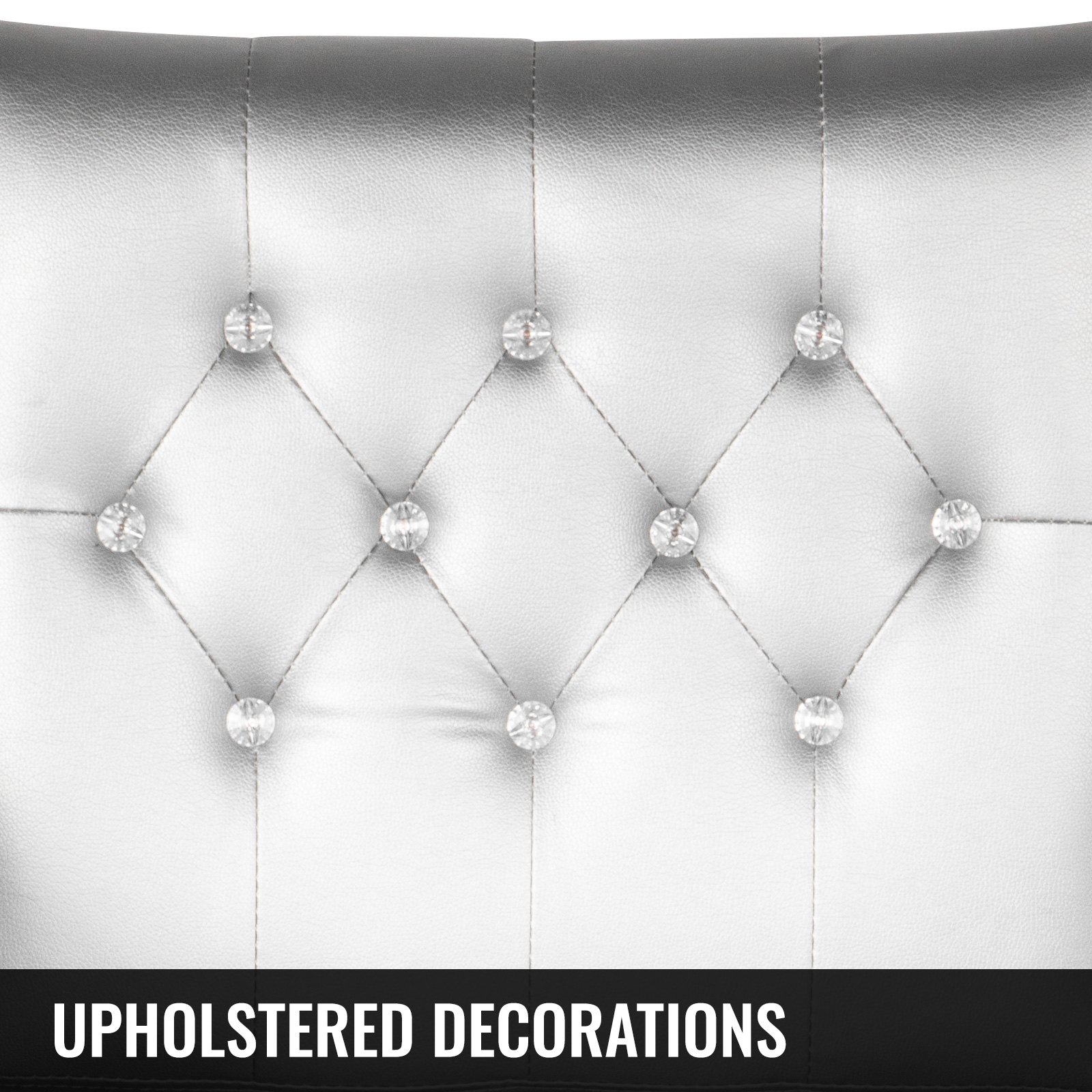 VEVOR Sillas de Peluquería, Sillón Barbero para Salón 65 x 50 x 91-105 cm, Plata