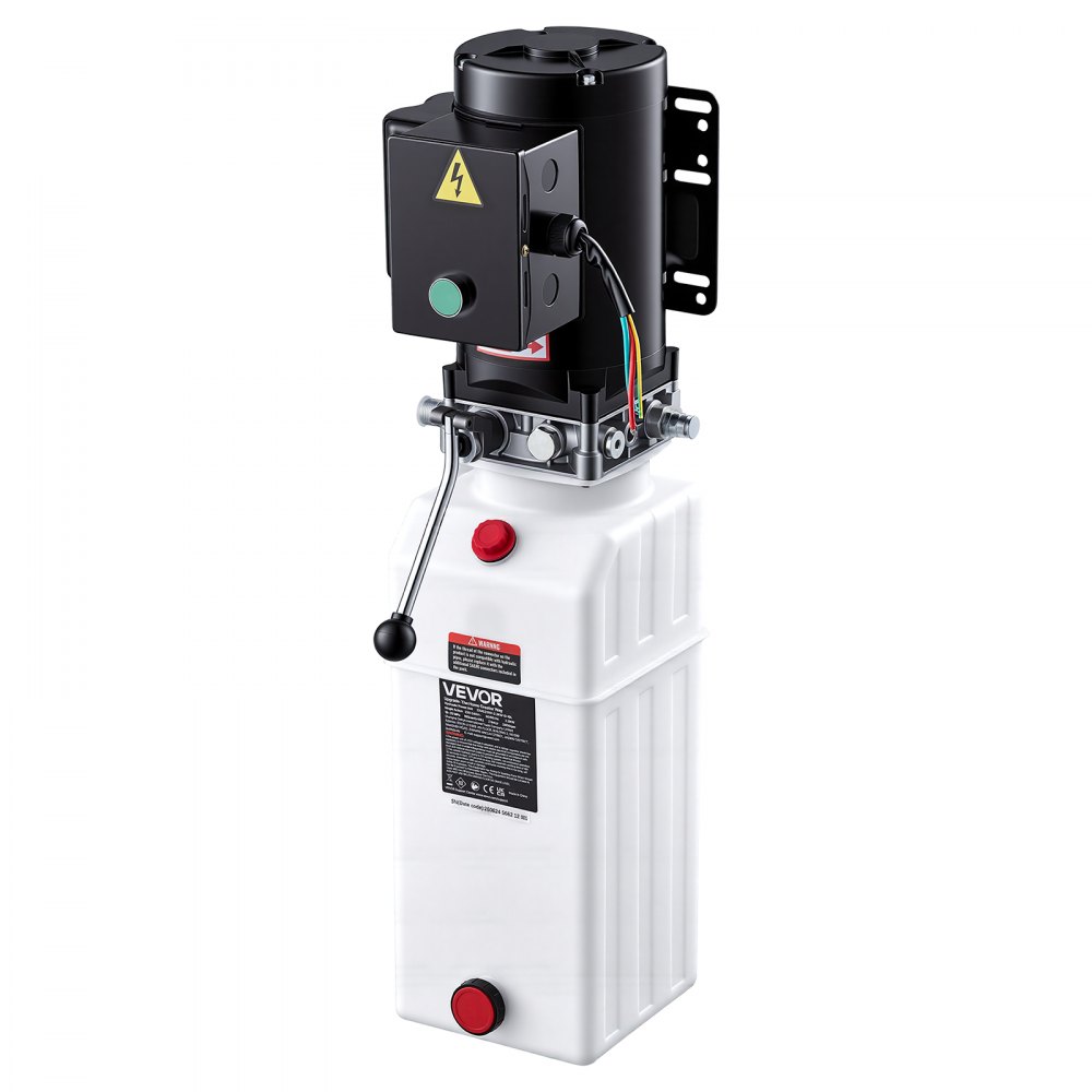 VEVOR Bomba Hidráulica CA220-240V 2,2kW 10 Cuartos para Remolque Basculante, Presión Máxima de Alivio de 22 MPa, Caudal de 6,3 L/min, 3400 r/min, Instalación Vertical, para Elevación de Automóviles