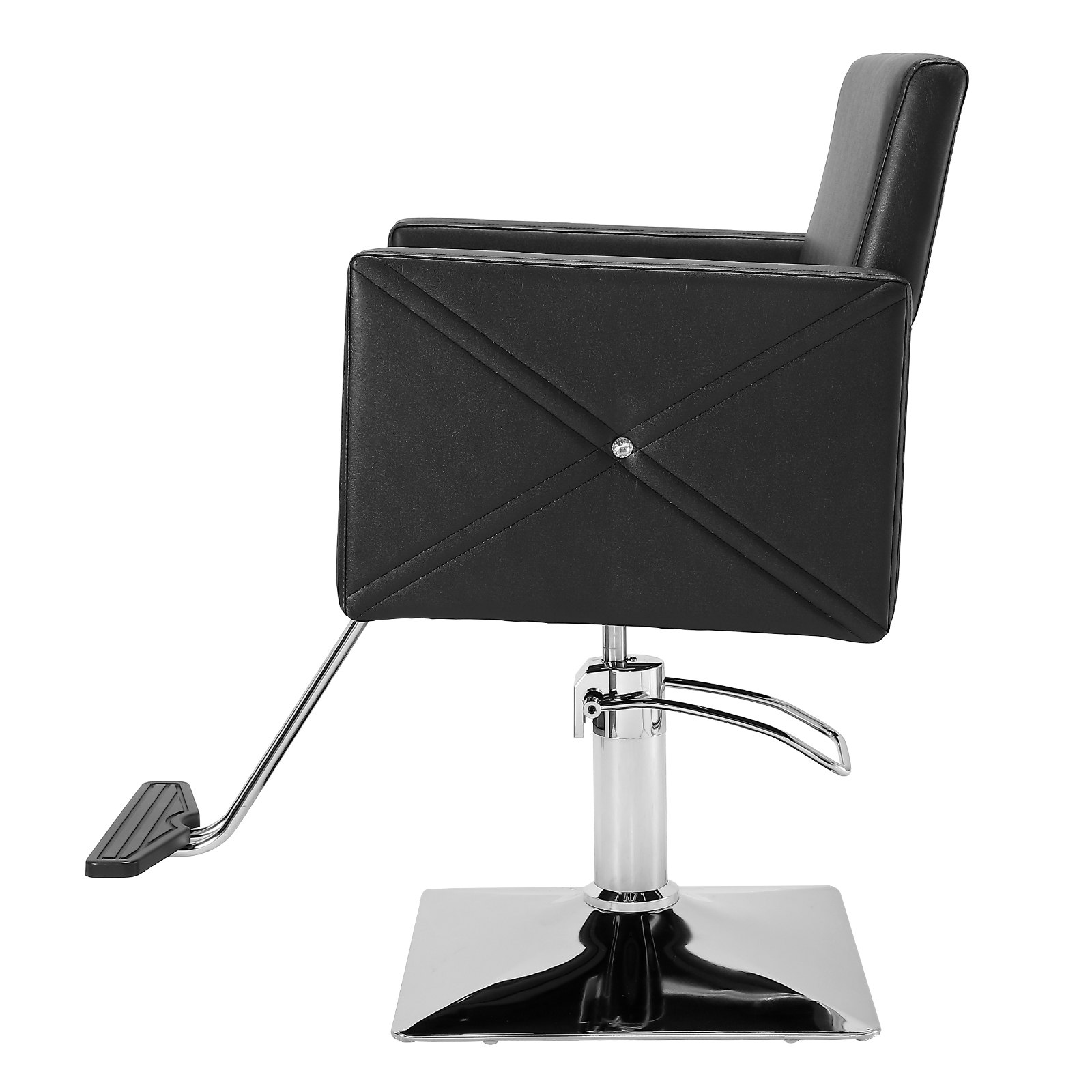 VEVOR Sillón de Peluquería Hidráulico Sillón de Peluquería Giratorio 360° Carga 150 kg Altura Regulable 930-1080 mm Asiento de Peluquería con Reposapiés para Salón Profesional, Champú, Belleza, Negro