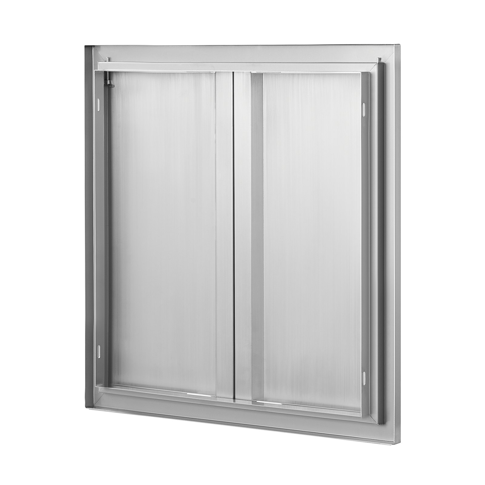VEVOR Puerta de Acceso a Barbacoa 610 x 610 x 45 mm Puerta de Cocina Exterior Doble Puerta Empotrada de Acero Inoxidable con Manija para Isla de Barbacoa, Estación de Parrilla, Armario Exterior