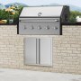 VEVOR Puerta de Acceso a Barbacoa 660 x 610 x 45 mm Puerta de Cocina Exterior Doble Puerta Empotrada de Acero Inoxidable con Manija para Isla de Barbacoa, Estación de Parrilla, Armario Exterior